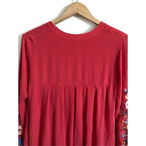Free people Mia embroidered long sleeve mini dress size small - Picture 9 of 11